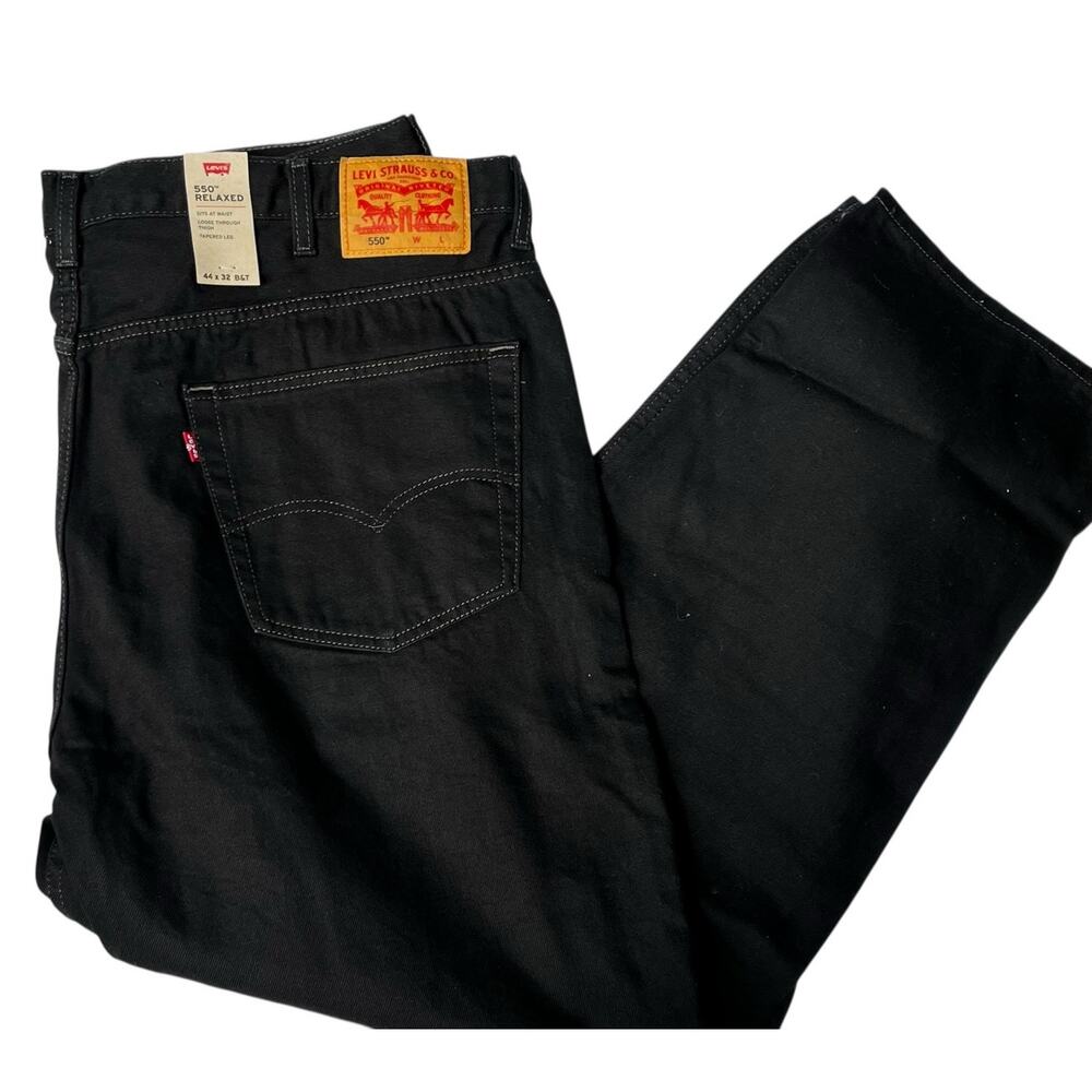 Levi's 550 Relaxed Jeans | Mens 44 x 32 Black NWT (Big & Tall) - Picture 7 of 13